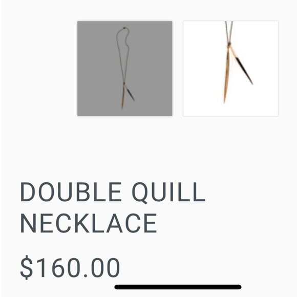 K/LLER PORCUPINE QUILL / BRASS QUILL NECKLACE PENDANT. - Picture 6 of 6